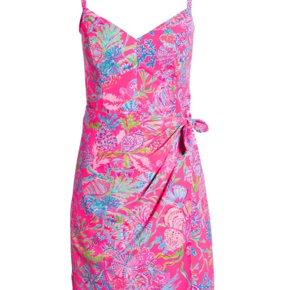 Lilly Pulitzer Dresses Lilly Scarlet Stretch Wrap Dress Poshmark
